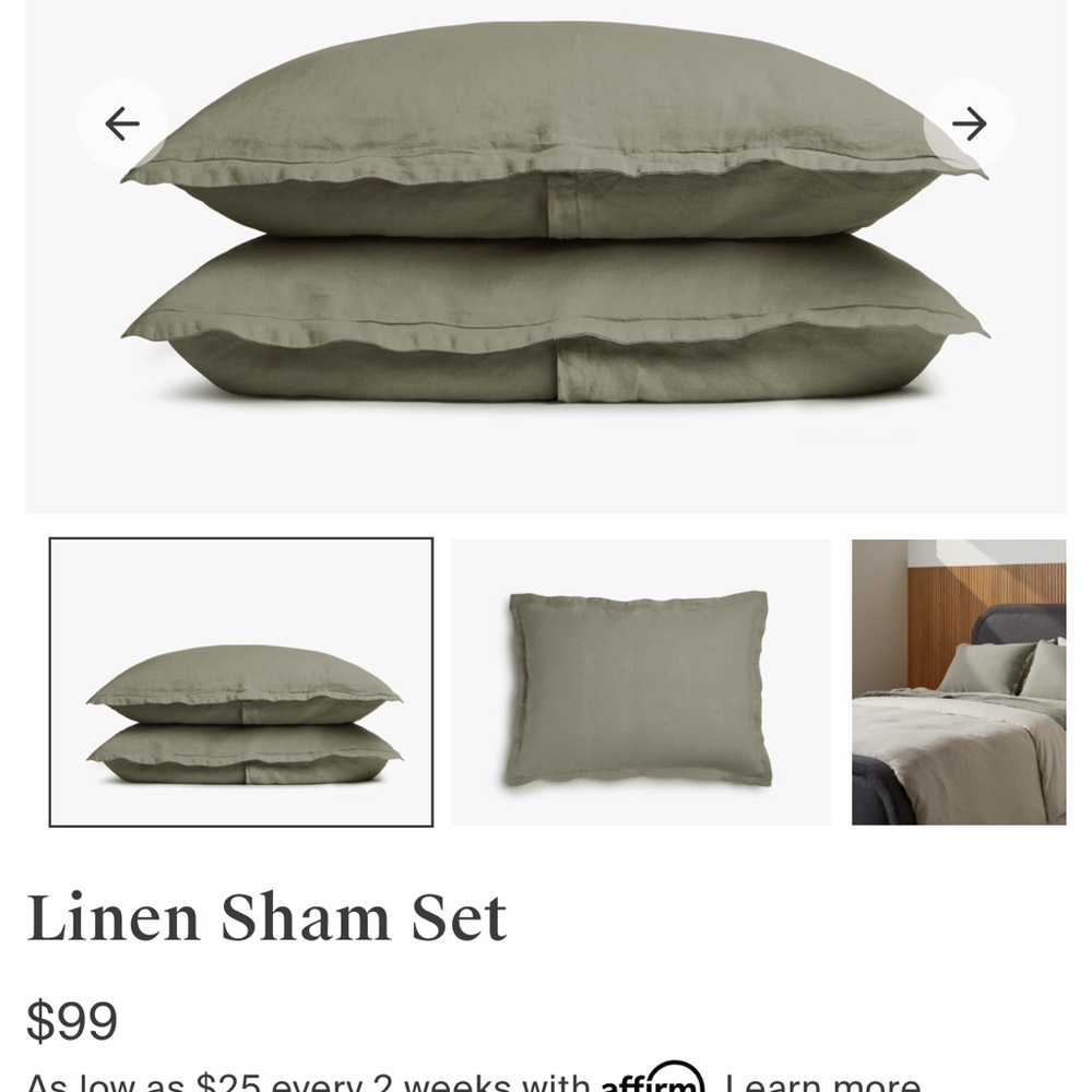 New Parachute Linen King Shams